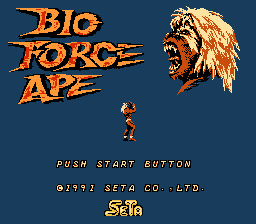 Bio Force Ape (prototype) Title Screen